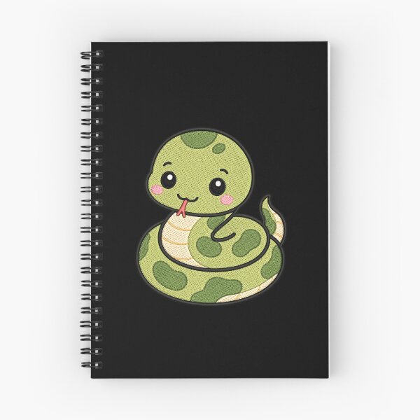 Item preview, Cute Kawaii Coiled Snake – Green Cartoon Snake | Minimal Embroidery Style designed and sold by ColorSplash123.
