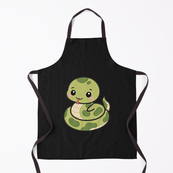 Item preview, Cute Kawaii Coiled Snake – Green Cartoon Snake | Minimal Embroidery Style designed and sold by ColorSplash123.
