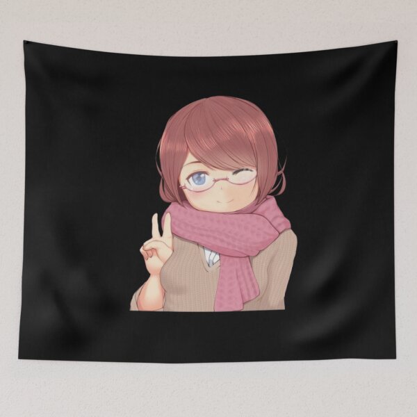 Item preview, Cozy Anime Girl Glasses Scarf | Winter Aesthetic Sticker | Gift for Her Soft Girl Era designed and sold by SOLIORA  ATELIER.