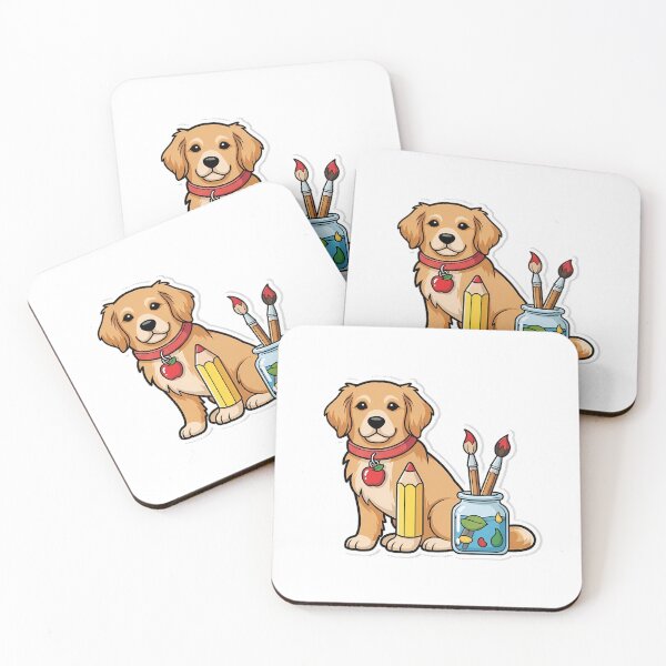 Item preview, Golden Retriever Paint Brush Jar Gift designed and sold by pumsquare.