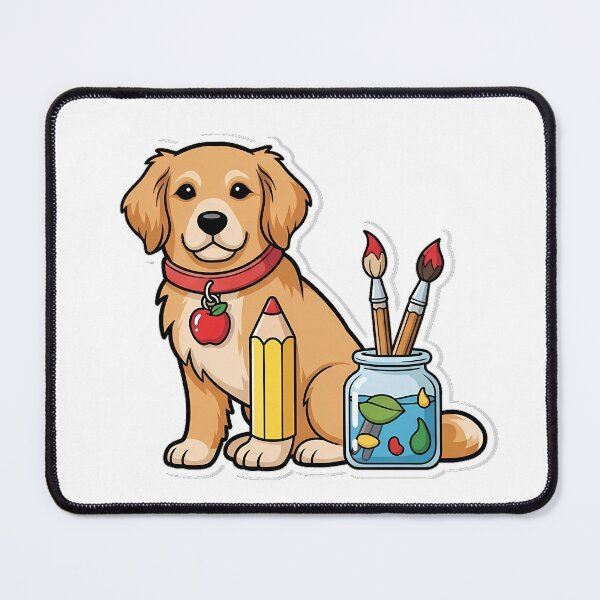 Item preview, Golden Retriever Paint Brush Jar Gift designed and sold by pumsquare.