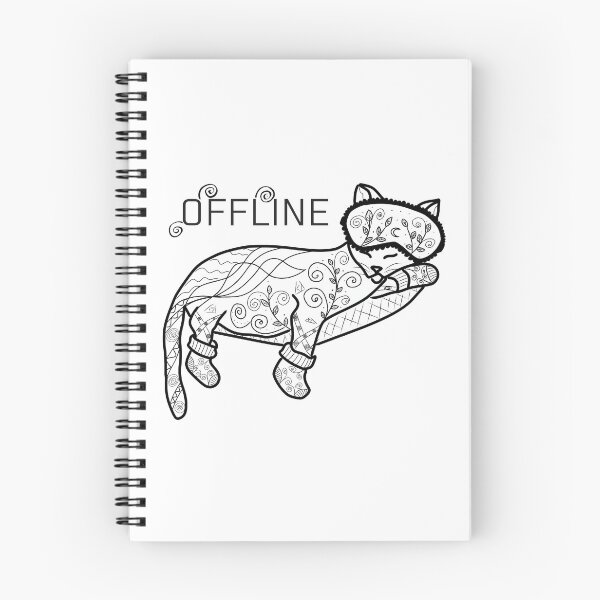 Item preview, Celestial Sleepy Cat Moon and Stars Line Illustration  designed and sold by LeshanArt.