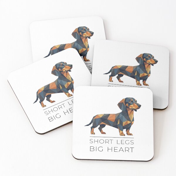 Item preview, Dachshund Low-Poly Art - Short Legs, Big Heart designed and sold by Pfotenfaden.
