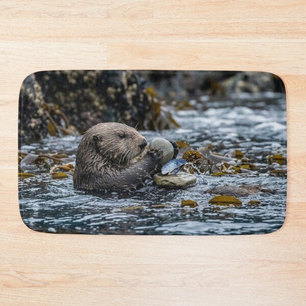 Item preview, Otter using a stone as a tool designed and sold by Malisa345.