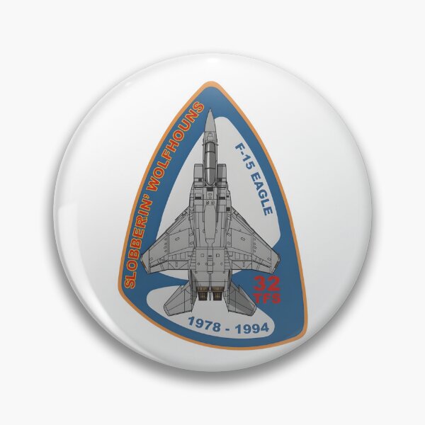 Item preview, 32nd TFS Slobberin’ Wolfhounds F-15 Eagle Commemorative Patch designed and sold by CharlieDesings.