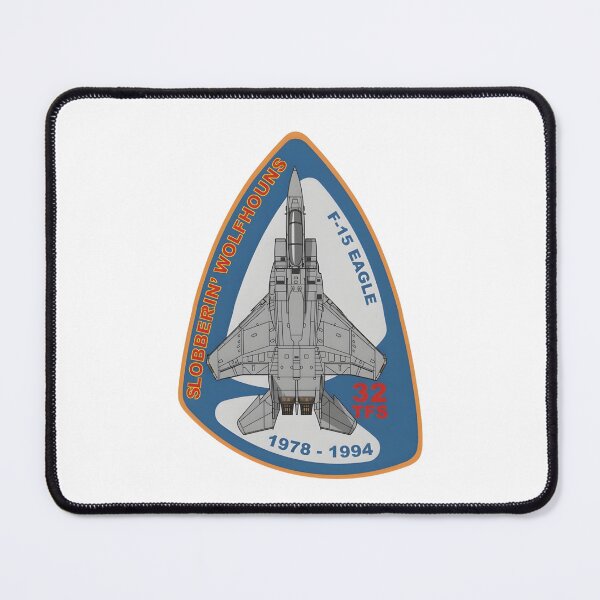Item preview, 32nd TFS Slobberin’ Wolfhounds F-15 Eagle Commemorative Patch designed and sold by CharlieDesings.