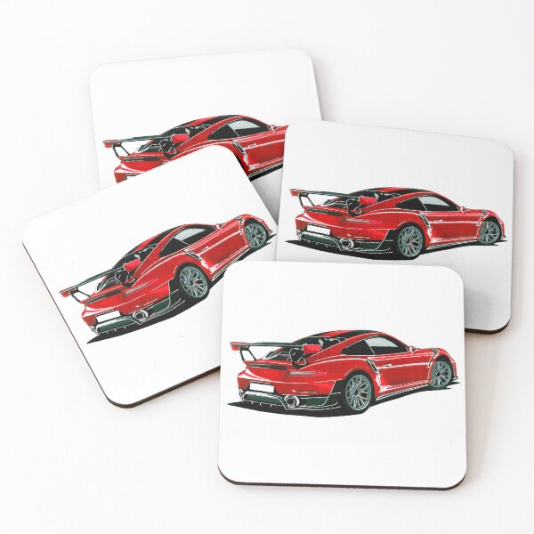 Item preview, Exclusive drawing legendary germany super car red Type 991 Coupe with twin-turbocharged 3.8L MDH.NA flat-6 designed and sold by Cars23.