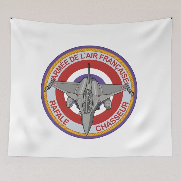 Item preview, French Air Force Dassault Rafale Chasseur Military Patch designed and sold by CharlieDesings.