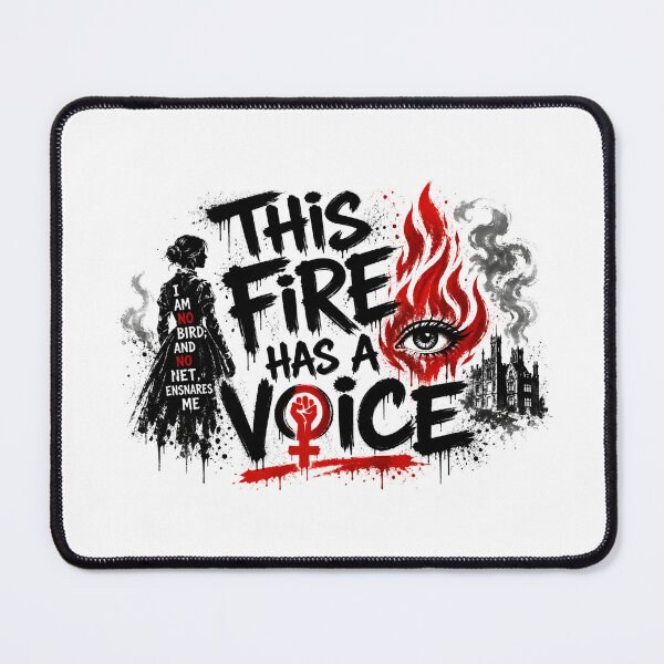 Item preview, Jane Eyre This Fire Has A Voice I Am No Bird Feminist Art designed and sold by Fenay Designs.