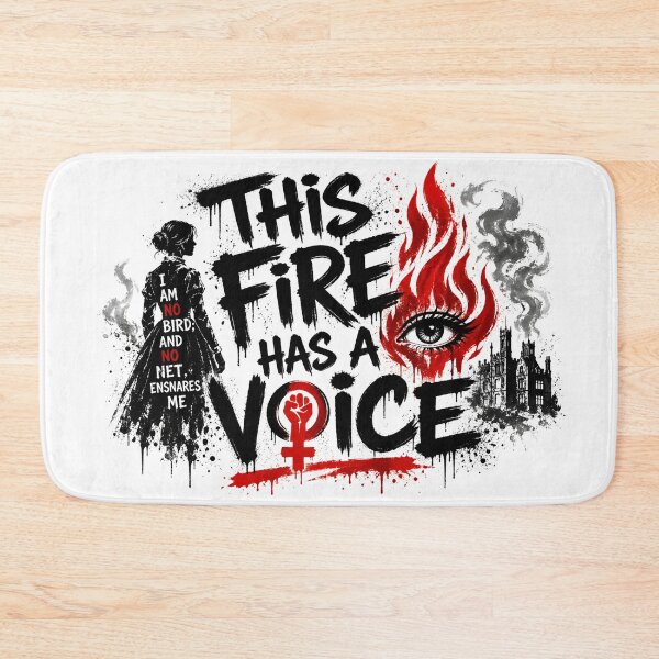 Item preview, Jane Eyre This Fire Has A Voice I Am No Bird Feminist Art designed and sold by Fenay Designs.