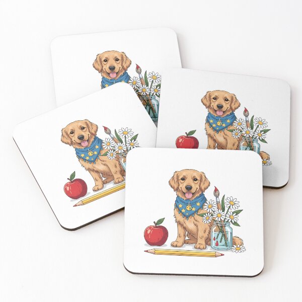 Item preview, Daisy Flowers Golden Retriever Paint Brush Jar Gift designed and sold by pumsquare.
