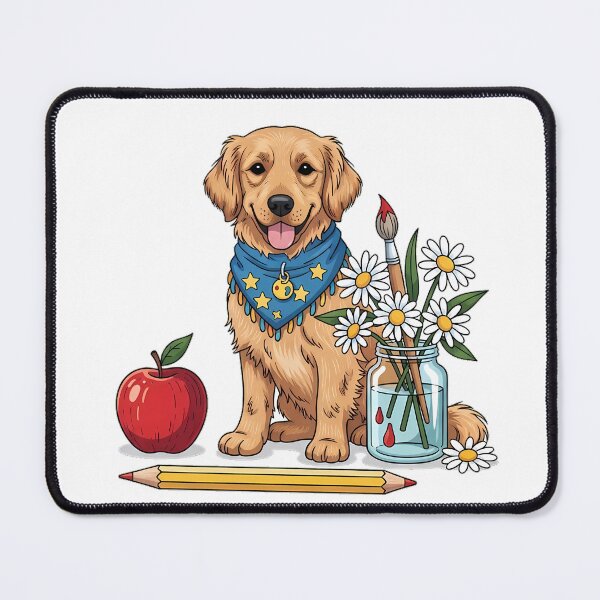 Item preview, Daisy Flowers Golden Retriever Paint Brush Jar Gift designed and sold by pumsquare.