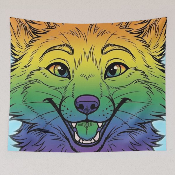 Item preview, Gay Pride Fox designed and sold by The King's general goods.