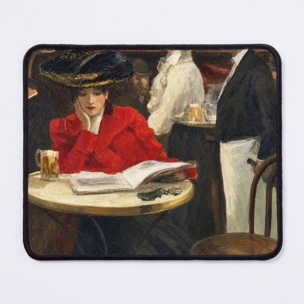 Item preview, Impressionist Painting Vintage Paris Café Scene for Art Lovers designed and sold by RickE.
