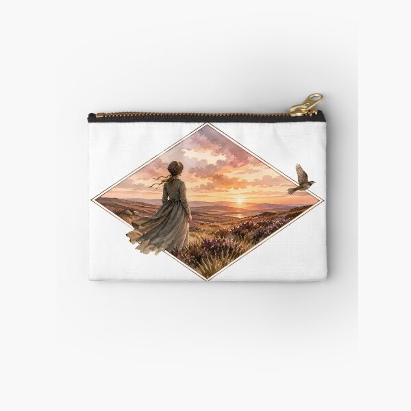 Item preview, Jane Eyre Watercolor Sunset Moors Vintage Landscape designed and sold by Fenay Designs.