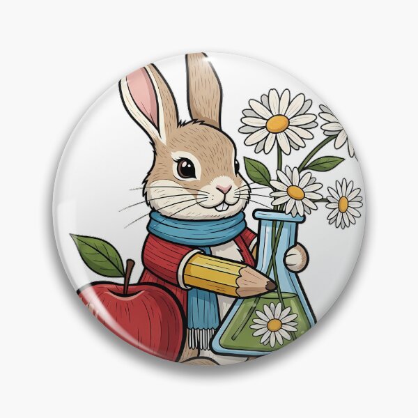 Item preview, Daisy Flowers Bunny Science Beaker Gift designed and sold by pumsquare.
