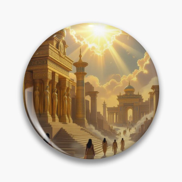 Item preview, Ancient Golden City in Divine Light with Epic Architecture and Mythic Atmosphere designed and sold by FotoworldEdel.