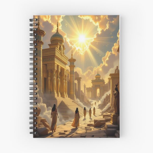 Item preview, Ancient Golden City in Divine Light with Epic Architecture and Mythic Atmosphere designed and sold by FotoworldEdel.