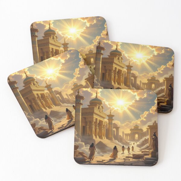 Item preview, Ancient Golden City in Divine Light with Epic Architecture and Mythic Atmosphere designed and sold by FotoworldEdel.