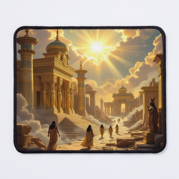Item preview, Ancient Golden City in Divine Light with Epic Architecture and Mythic Atmosphere designed and sold by FotoworldEdel.