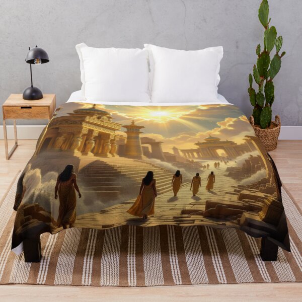 Item preview, Ancient Golden City in Divine Light with Epic Architecture and Mythic Atmosphere designed and sold by FotoworldEdel.