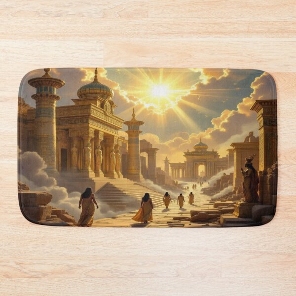 Item preview, Ancient Golden City in Divine Light with Epic Architecture and Mythic Atmosphere designed and sold by FotoworldEdel.