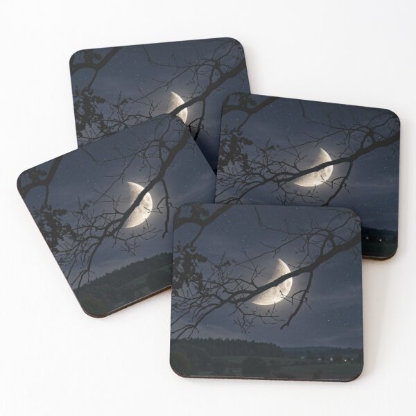 Item preview, Moon partially hidden behind a branch designed and sold by Malisa345.