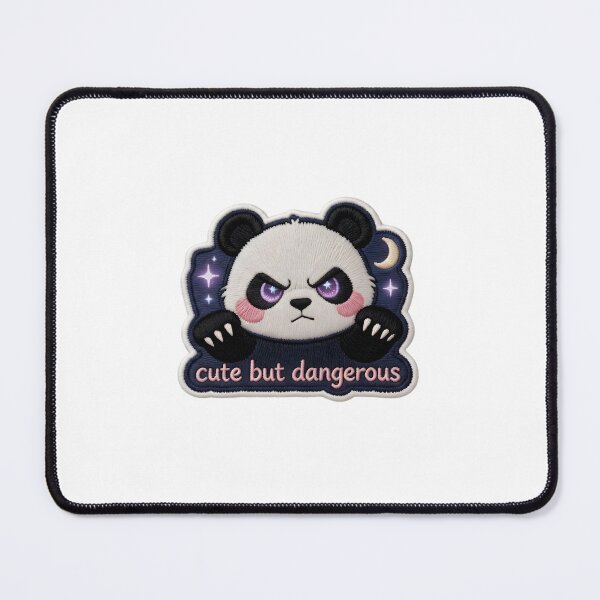 Item preview, Panda - Cute but Dangerous - embroidered style designed and sold by MoonMeltStudio.