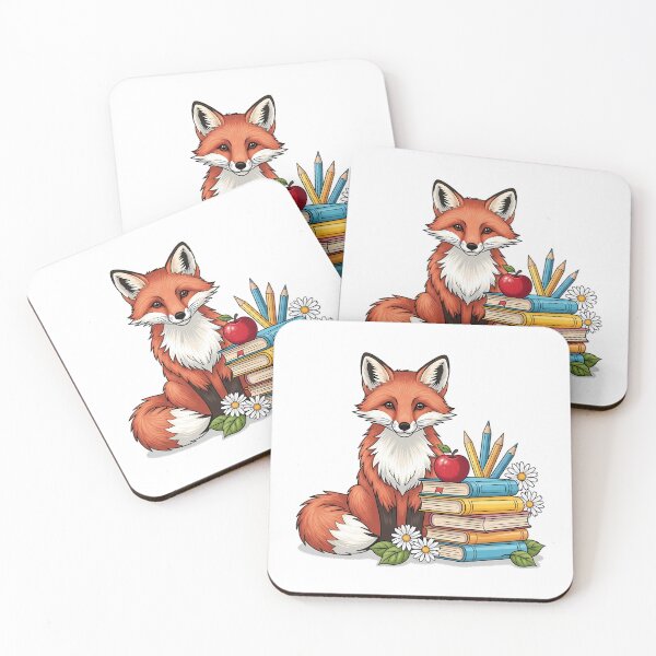Item preview, Daisy Flowers Fox Library Card Gift designed and sold by pumsquare.