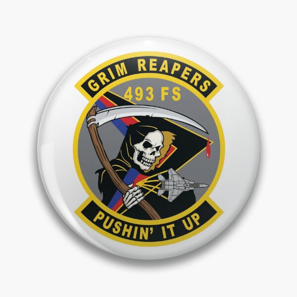 Item preview, 493rd Fighter Squadron Grim Reapers F-15 Eagle Military Patch designed and sold by CharlieDesings.