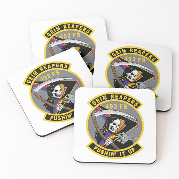 Item preview, 493rd Fighter Squadron Grim Reapers F-15 Eagle Military Patch designed and sold by CharlieDesings.