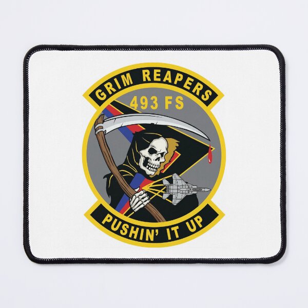 Item preview, 493rd Fighter Squadron Grim Reapers F-15 Eagle Military Patch designed and sold by CharlieDesings.