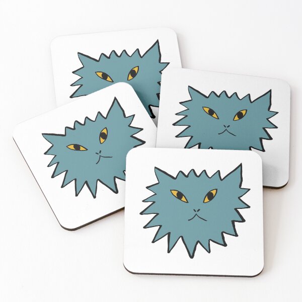 Item preview, Spiky Cat Face – Minimal Abstract Cat Illustration designed and sold by Lunar Fern.