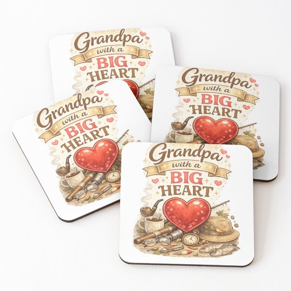 Item preview, Grandpa With a Big Heart – Minimalist & Heartfelt Gift Design designed and sold by +48574178623.