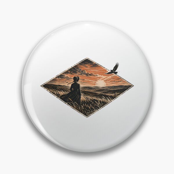 Item preview, Jane Eyre Moors Landscape Engraving Style Art designed and sold by Fenay Designs.