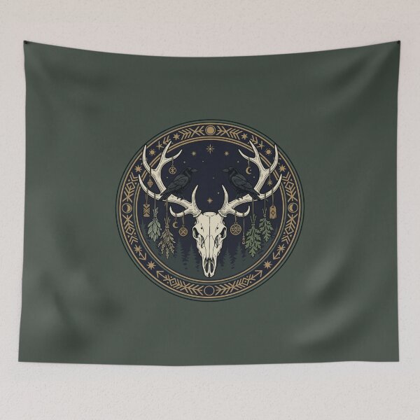 Item preview, The Deer Skull and Ravens' Watch designed and sold by Mission Ready.