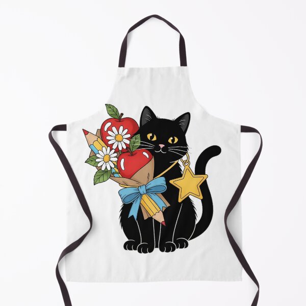 Item preview, Black Cat Gold Star Charm Apple and Daisy Bundle Gift designed and sold by pumsquare.