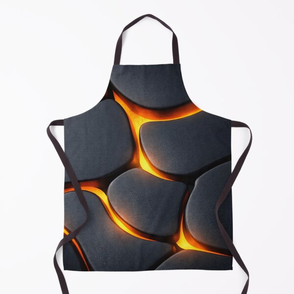 Item preview, Glowing Lava Stone Abstract – Black Pebble Texture with Orange Light Print designed and sold by Kaleidoscope Print.