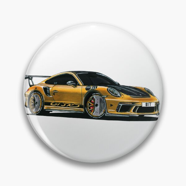 Item preview, Exclusive drawing legendary germany super car gold Type 991 Coupe with twin-turbocharged 4.0L MA1.76/MDG.G  flat-6 designed and sold by Cars23.
