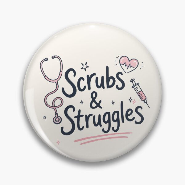 Artikelvorschau, Scrubs & Struggles — Lustiges Geschenk für Krankenschwestern entworfen und verkauft von KiwyStudio.