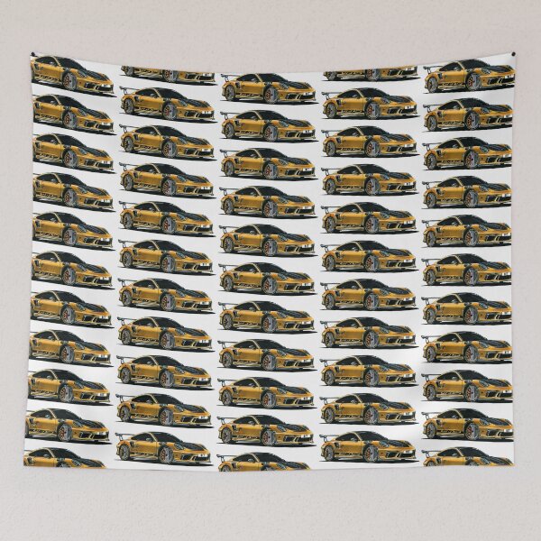 Item preview, Exclusive drawing legendary germany super car gold Type 991 Coupe with twin-turbocharged 4.0L MA1.76/MDG.G  flat-6 designed and sold by Cars23.