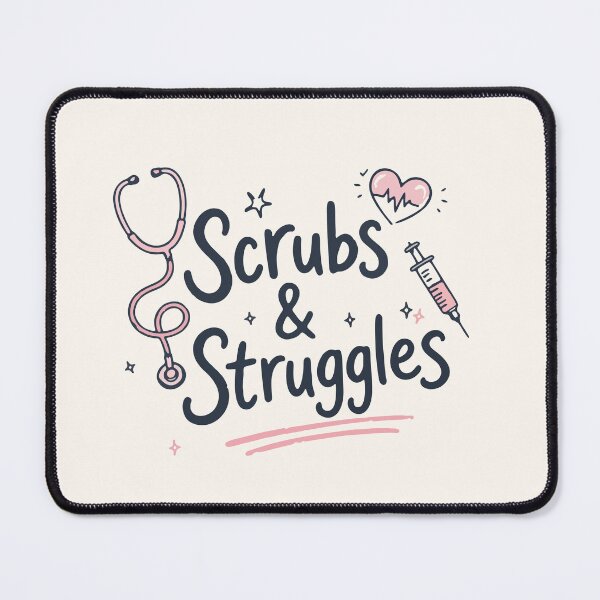Artikelvorschau, Scrubs & Struggles — Lustiges Geschenk für Krankenschwestern entworfen und verkauft von KiwyStudio.