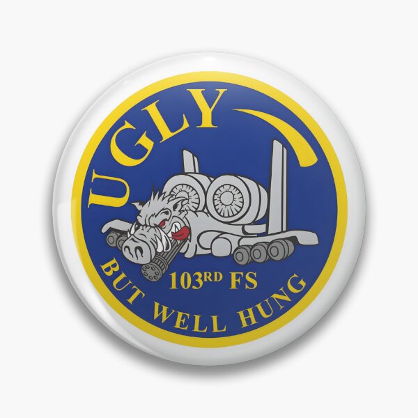 Item preview, 103rd Fighter Squadron A-10 Warthog "Ugly But Well Hung" Military Patch designed and sold by CharlieDesings.