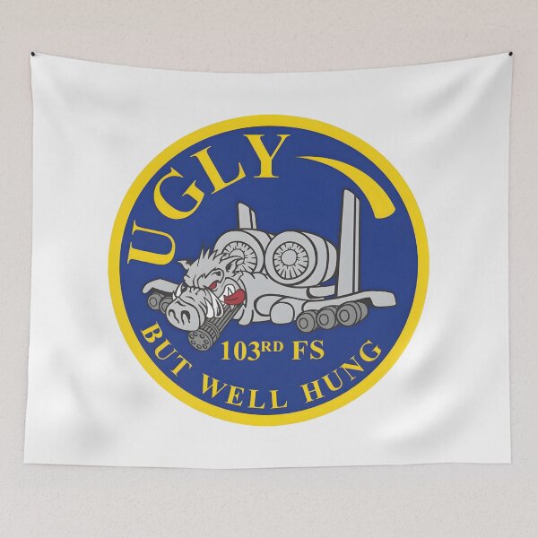 Item preview, 103rd Fighter Squadron A-10 Warthog "Ugly But Well Hung" Military Patch designed and sold by CharlieDesings.