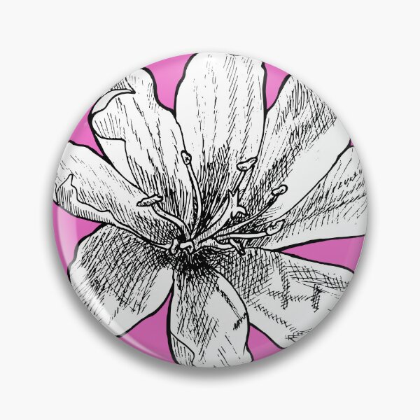 Item preview, Black & white flower on a pink background designed and sold by levivianne.