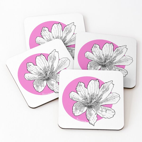Item preview, Black & white flower on a pink background designed and sold by levivianne.