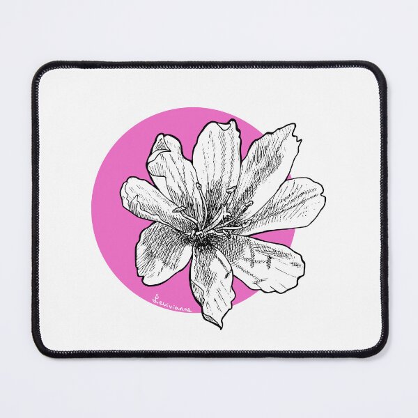 Item preview, Black & white flower on a pink background designed and sold by levivianne.