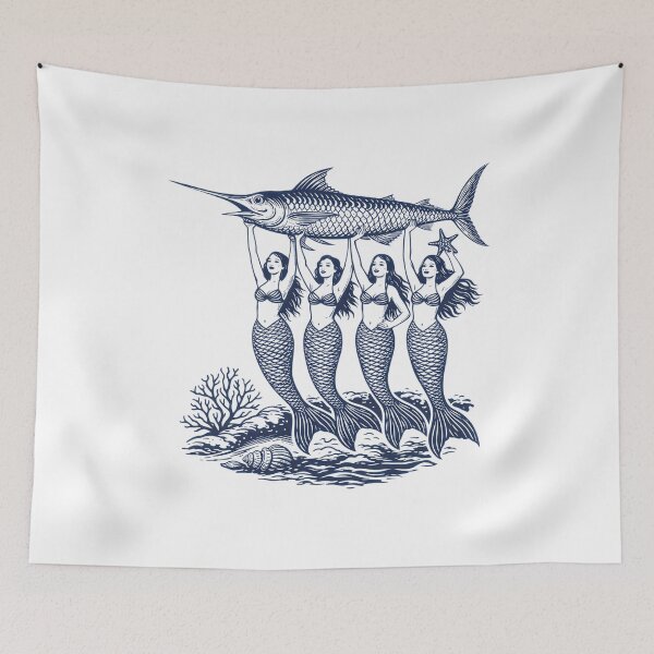 Item preview, Mermaid Sardine Vintage Tinned Fish designed and sold by Blok45.