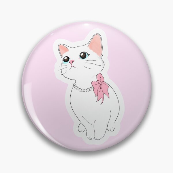 Item preview, mini kitty pink ribbon necklace designed and sold by sara747.