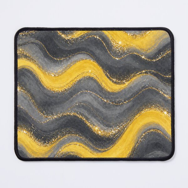Item preview, Dark Grey Yellow Glitter Art designed and sold by AureliasDesignStudio.